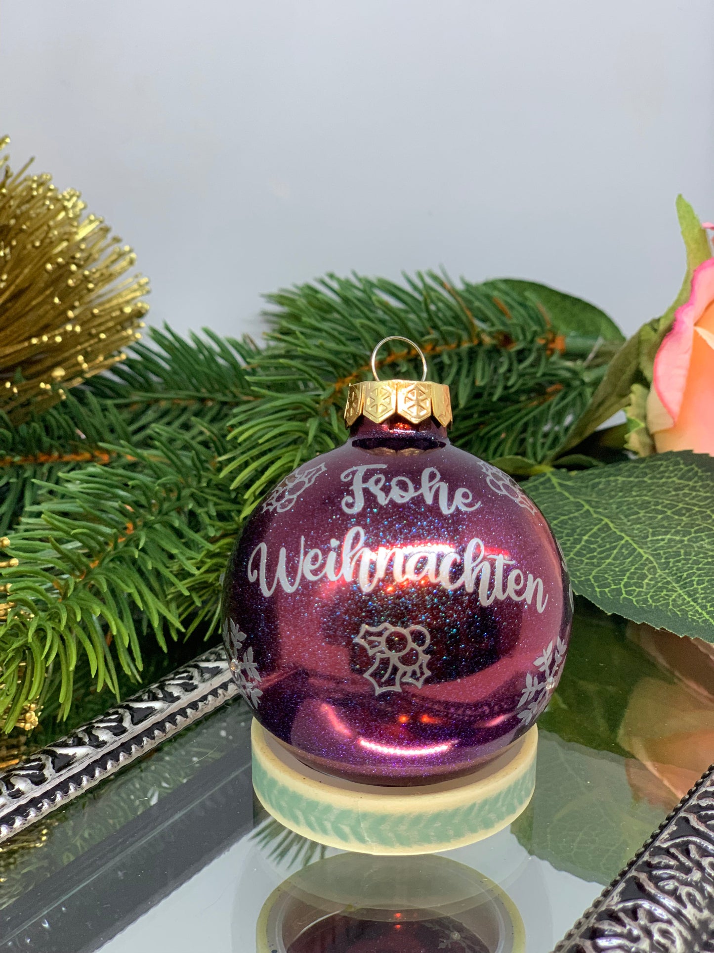 Weihnachtskugeln Christbaumschmuck personalisiert - Durchmesser 3 cm
