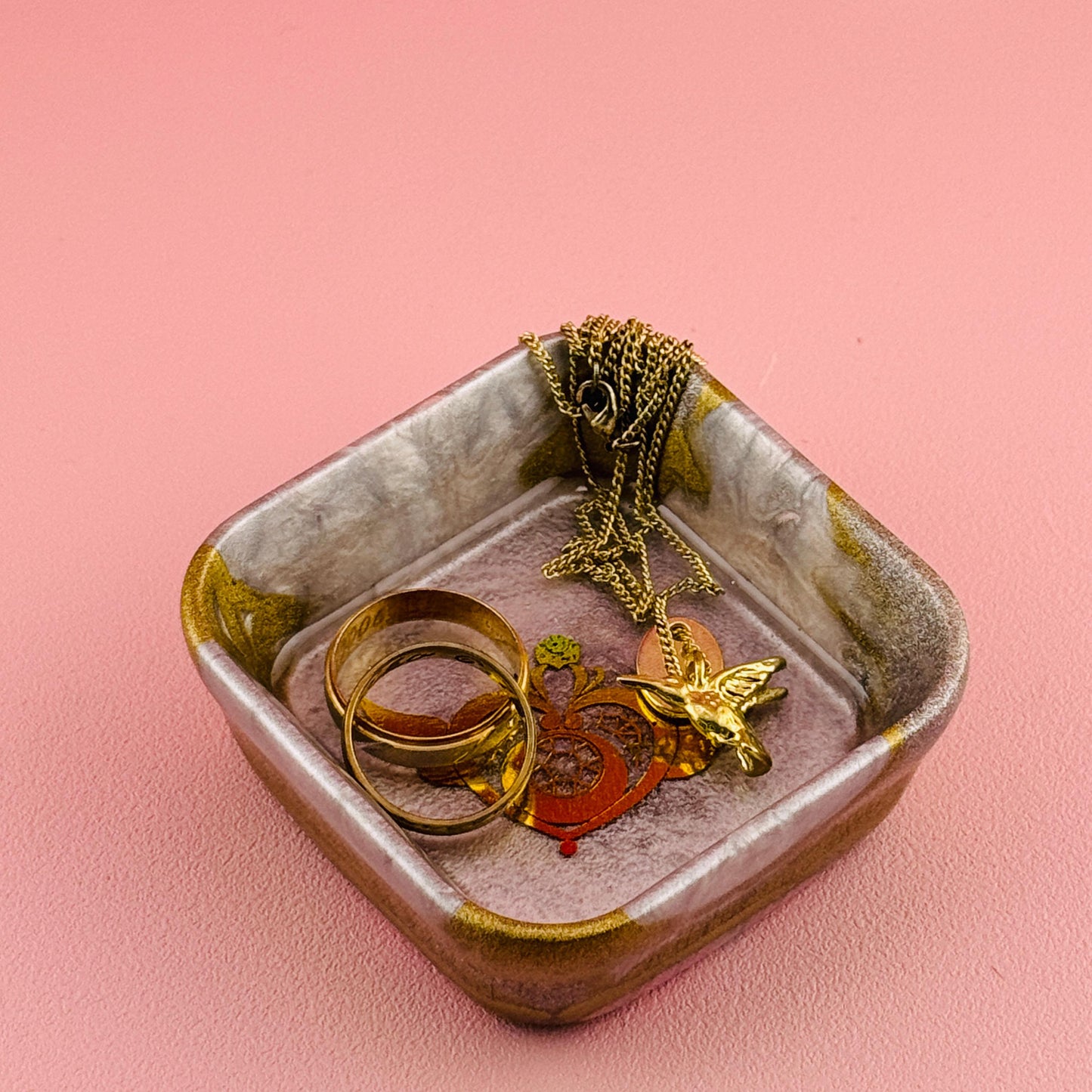 Resin Schmuckschale handmade | kleine Ablageschale für Ringe & Schmuck | Deko Schale modern | Geschenkidee | Ringschale
