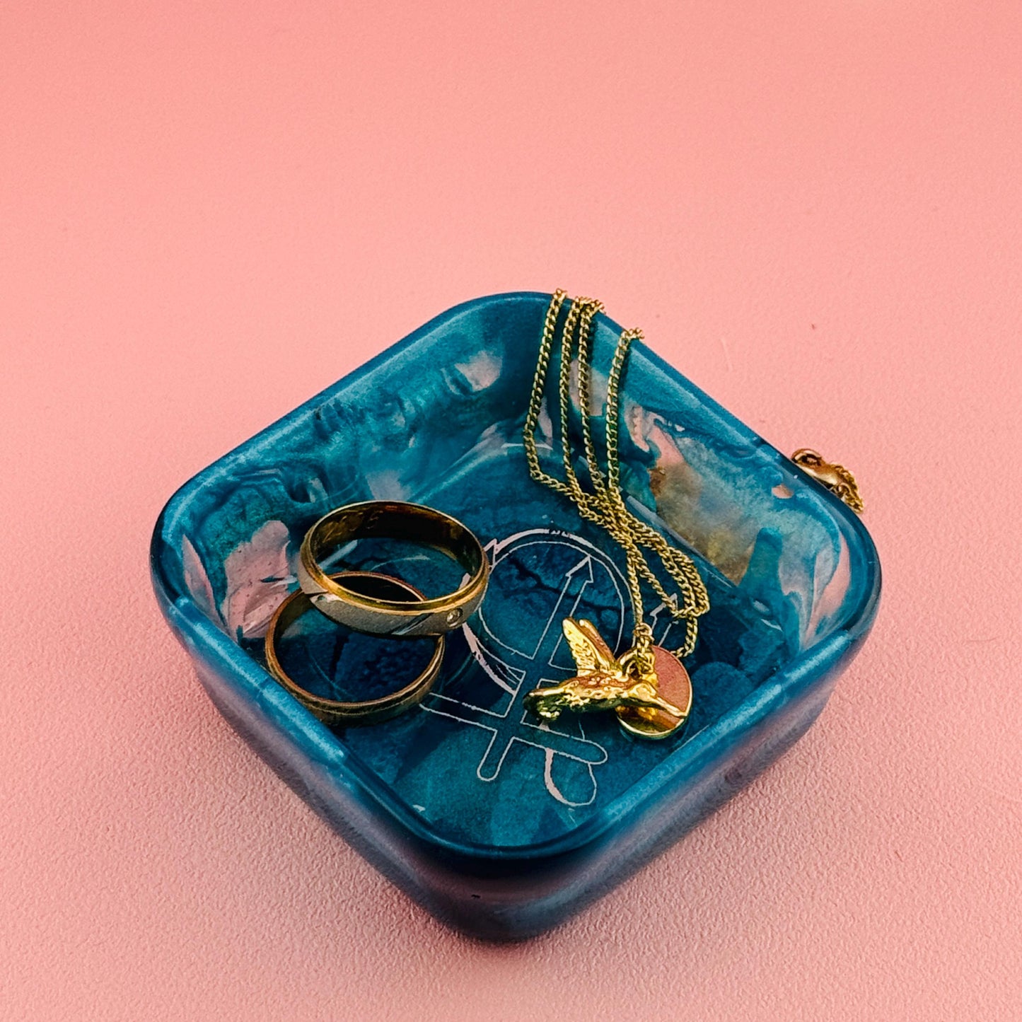 Resin Schmuckschale handmade | kleine Ablageschale für Ringe & Schmuck | Deko Schale modern | Geschenkidee | Ringschale