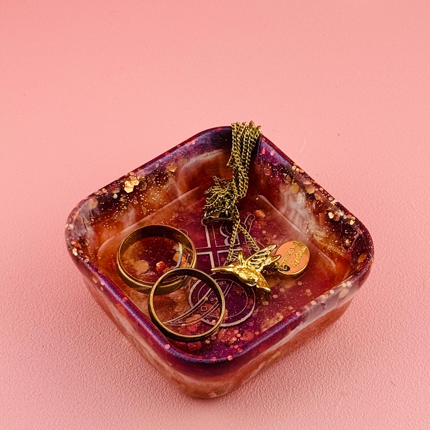 Resin Schmuckschale handmade | kleine Ablageschale für Ringe & Schmuck | Deko Schale modern | Geschenkidee | Ringschale