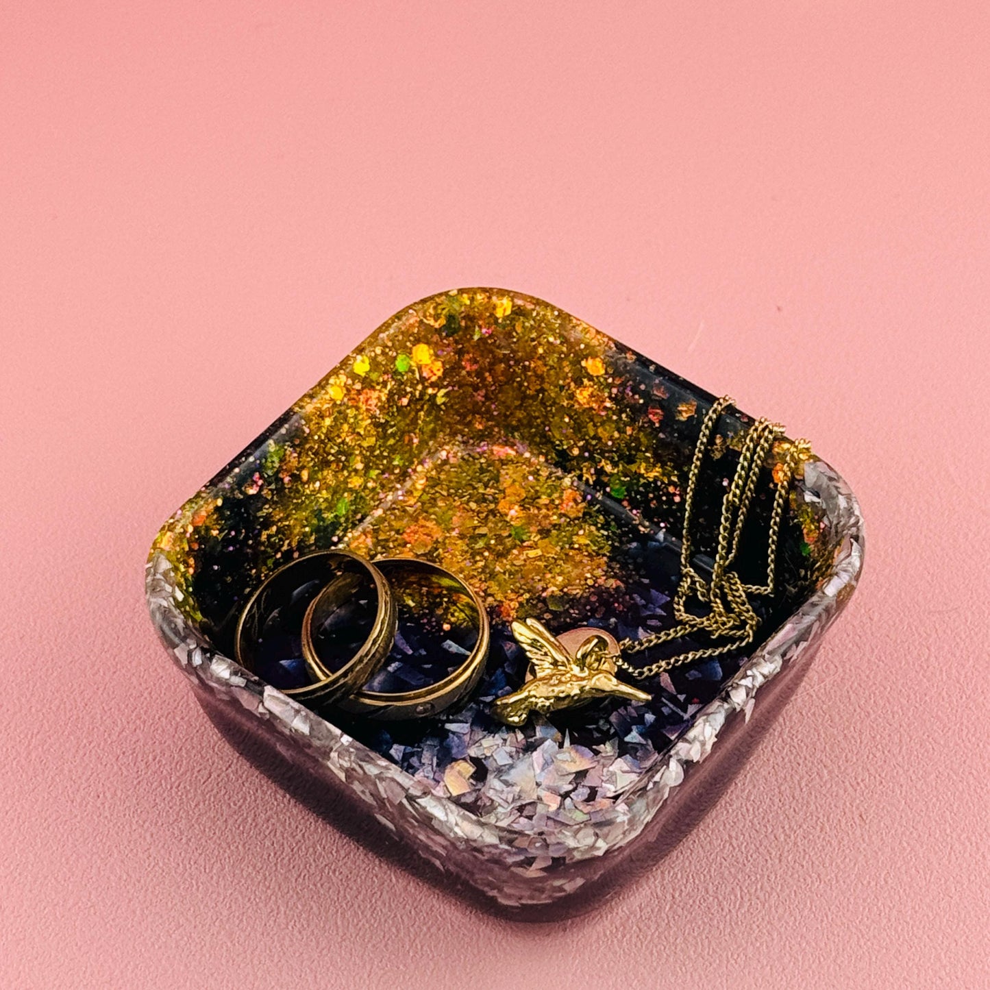 Resin Schmuckschale handmade | kleine Ablageschale für Ringe & Schmuck | Deko Schale modern | Geschenkidee | Ringschale