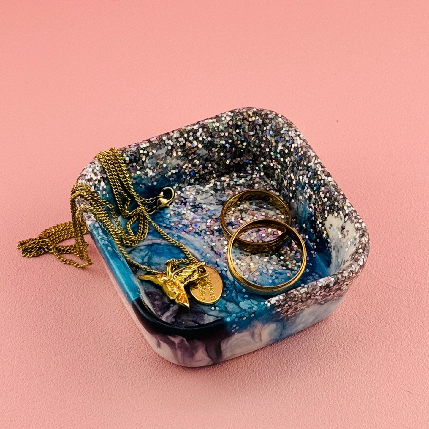 Resin Schmuckschale handmade | kleine Ablageschale für Ringe & Schmuck | Deko Schale modern | Geschenkidee | Ringschale
